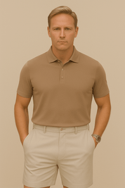 Camisa Polo Masculina com Botão