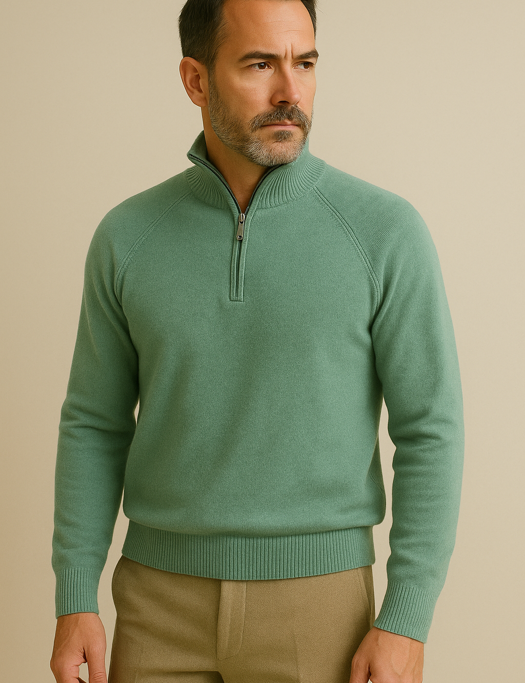 Blusa Tricot Gola Alta Ziper