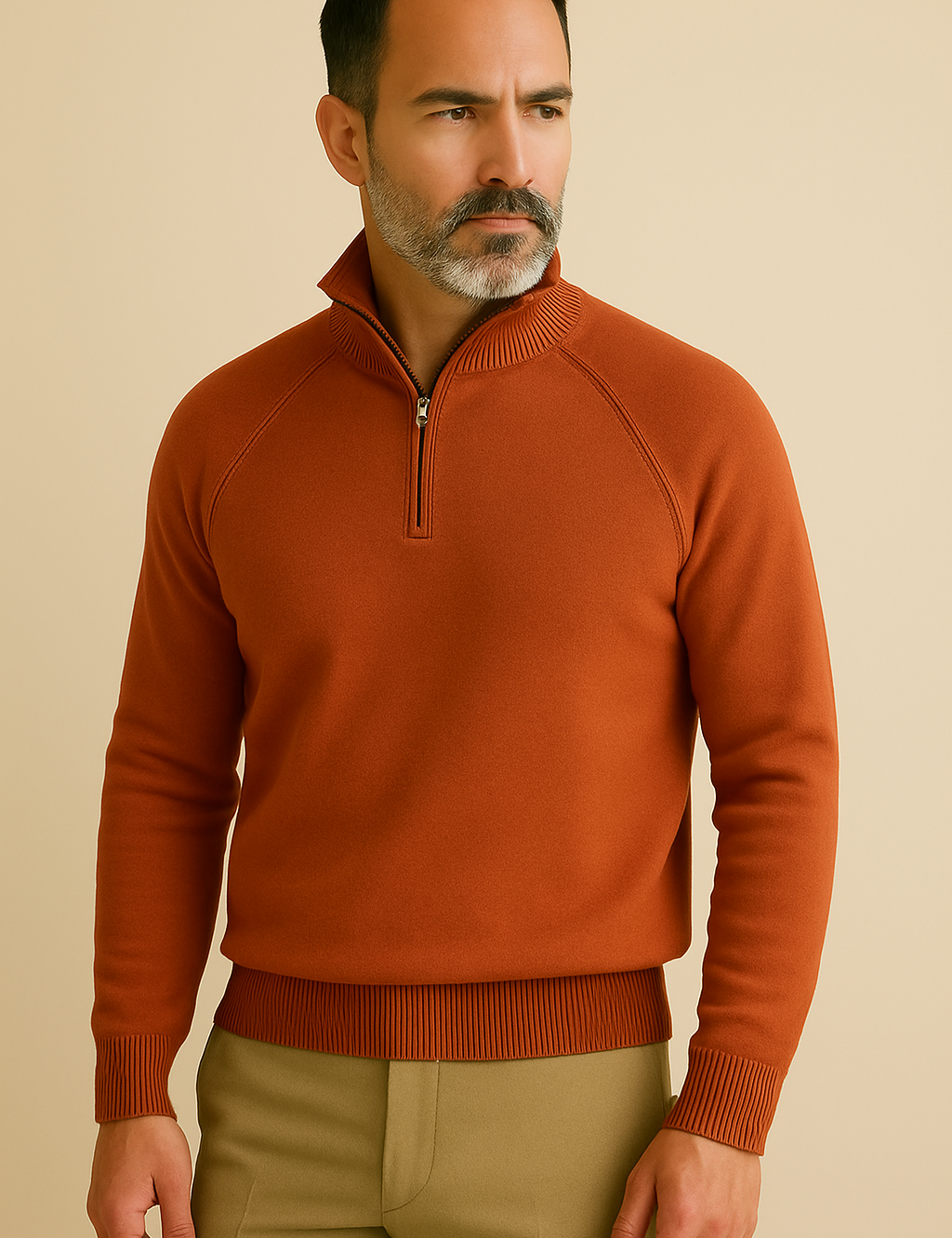 Blusa Tricot Gola Alta Ziper