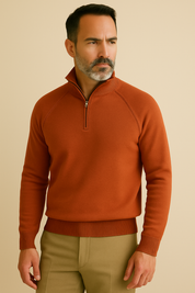Blusa Tricot Gola Alta Ziper