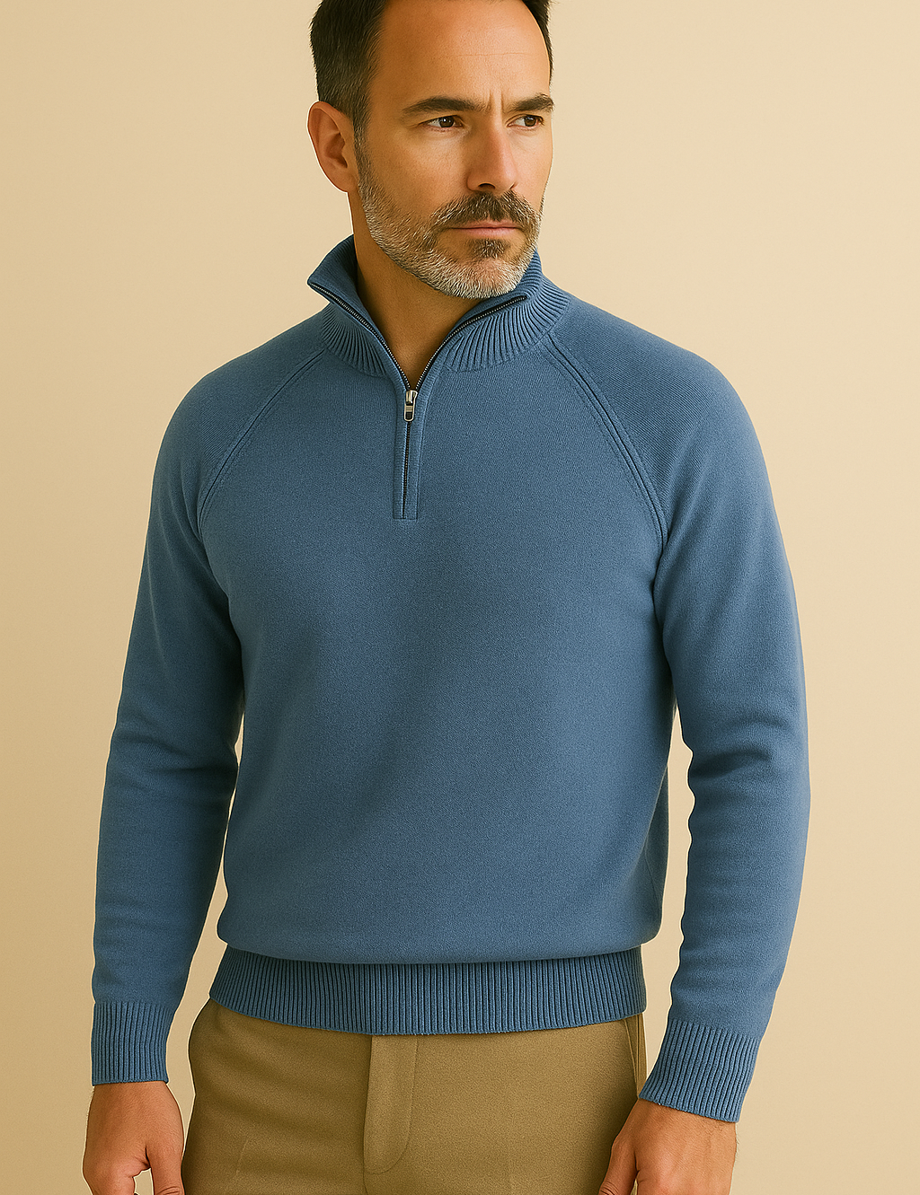 Blusa Tricot Gola Alta Ziper