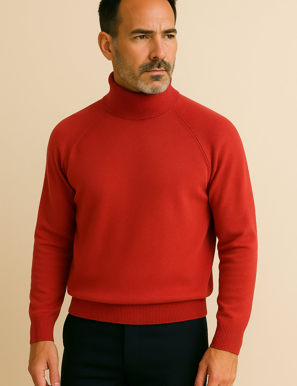 Blusa Tricot Manga Longa Gola Alta