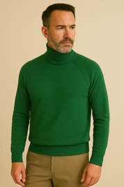 Blusa Tricot Manga Longa Gola Alta