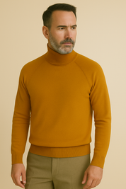 Blusa Tricot Manga Longa Gola Alta