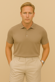 Camisa Polo Masculina com Botão