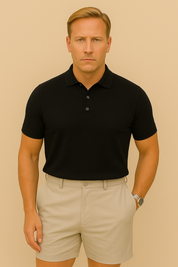 Camisa Polo Masculina com Botão