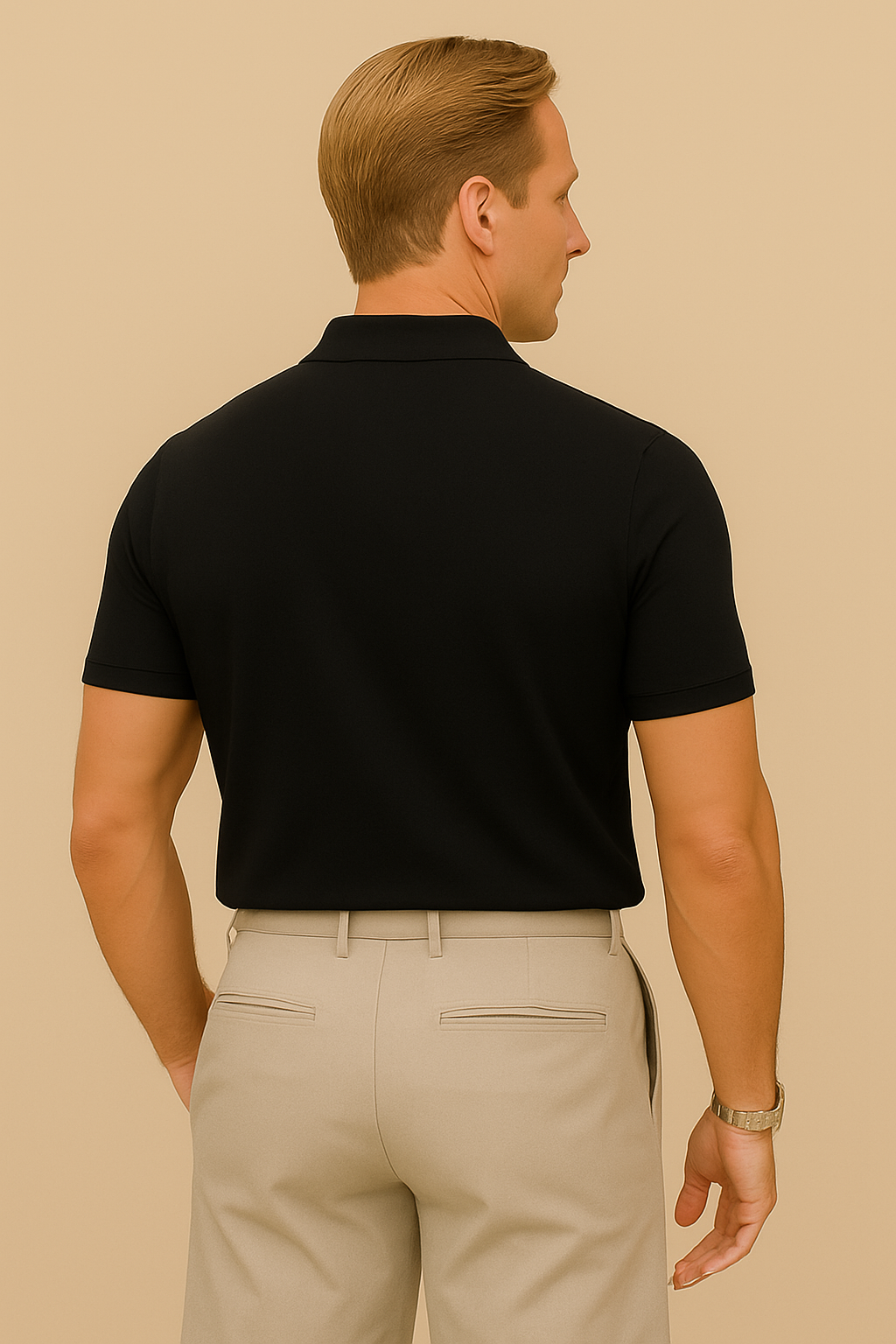 Camisa Polo Masculina com Botão